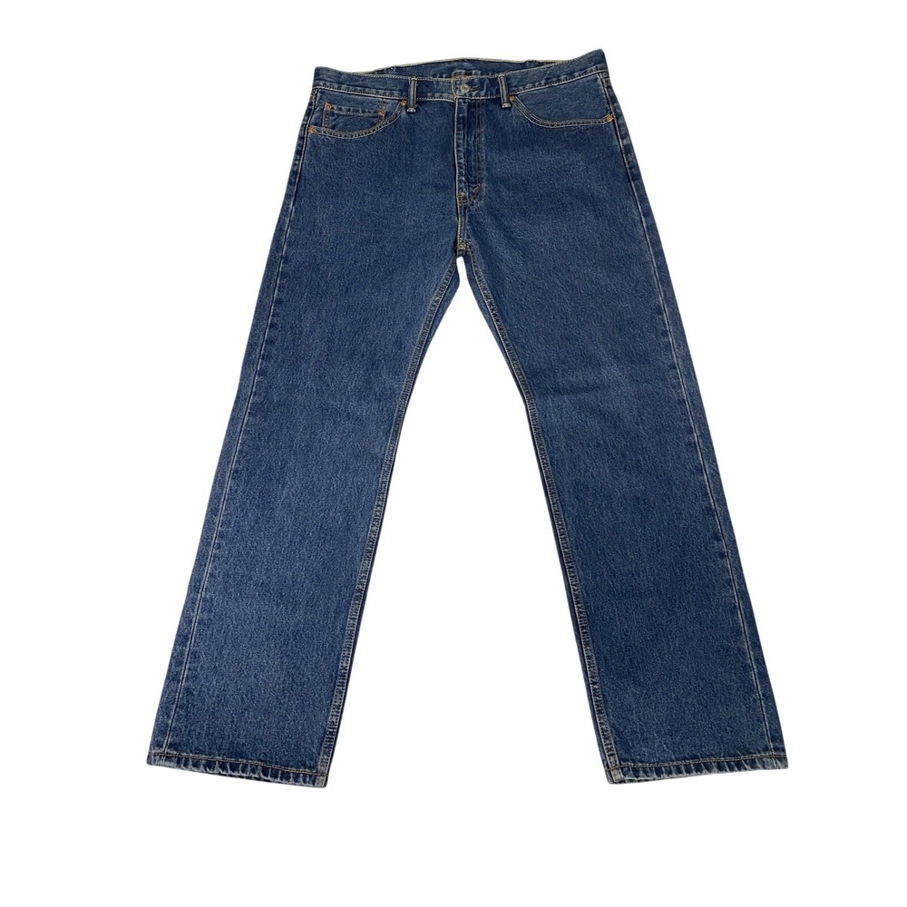 Levis 505 Men Jeans 38x32 Medium Blue Straight Leg 100 Cotton Denim Lesotho 2017